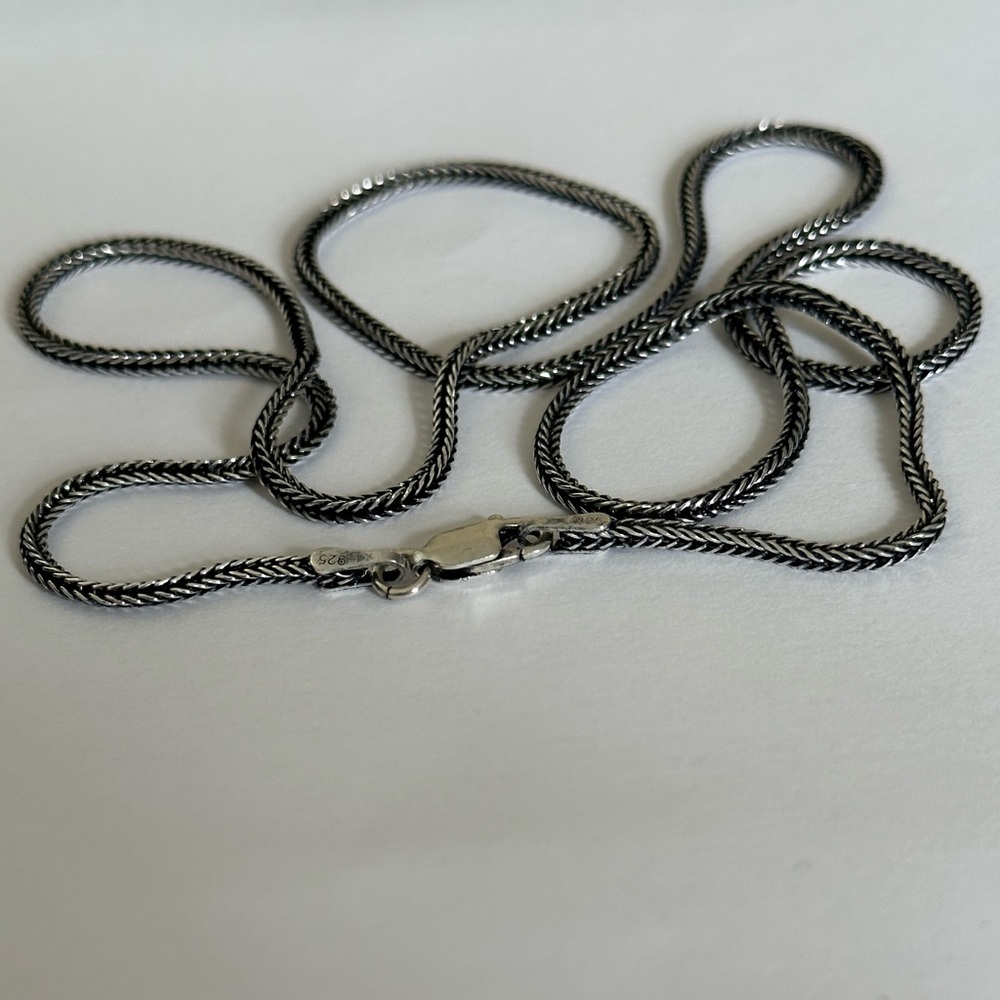 Unisex 925 silver 19.5” chain necklace - Picture 4 of 10